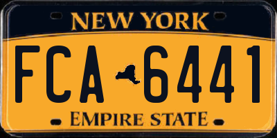 NY license plate FCA6441