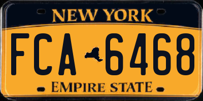 NY license plate FCA6468