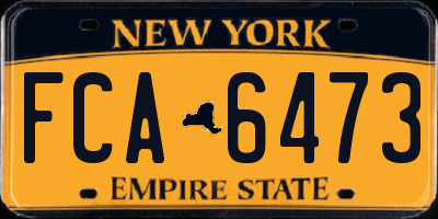 NY license plate FCA6473