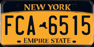 NY license plate FCA6515