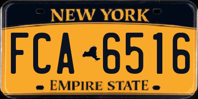 NY license plate FCA6516