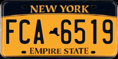 NY license plate FCA6519