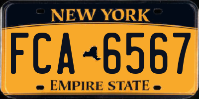 NY license plate FCA6567