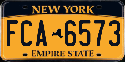 NY license plate FCA6573