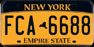 NY license plate FCA6688