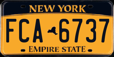 NY license plate FCA6737