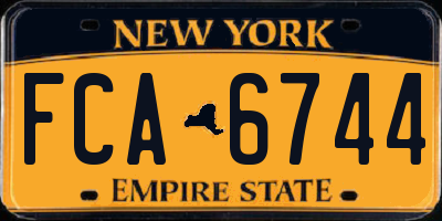 NY license plate FCA6744