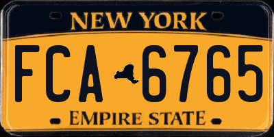 NY license plate FCA6765
