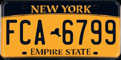 NY license plate FCA6799