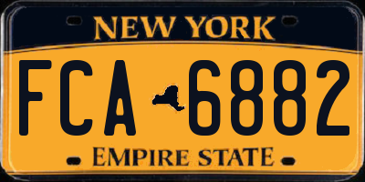NY license plate FCA6882
