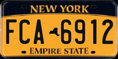 NY license plate FCA6912