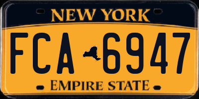NY license plate FCA6947