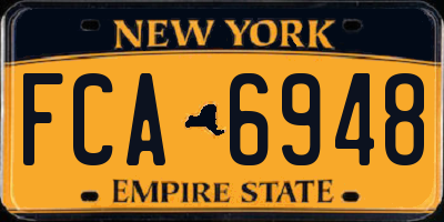 NY license plate FCA6948