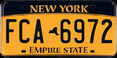 NY license plate FCA6972