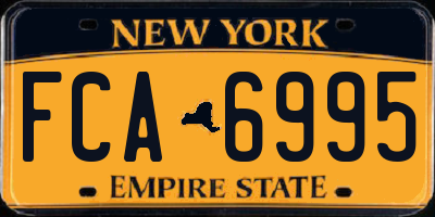 NY license plate FCA6995