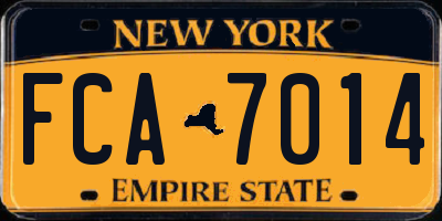 NY license plate FCA7014
