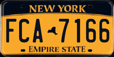 NY license plate FCA7166