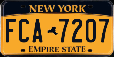 NY license plate FCA7207