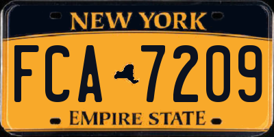 NY license plate FCA7209