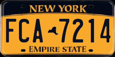 NY license plate FCA7214
