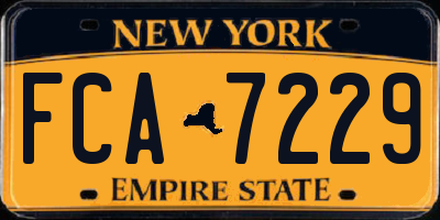 NY license plate FCA7229