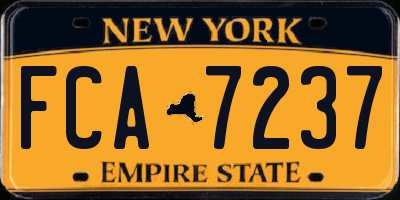 NY license plate FCA7237