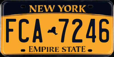 NY license plate FCA7246