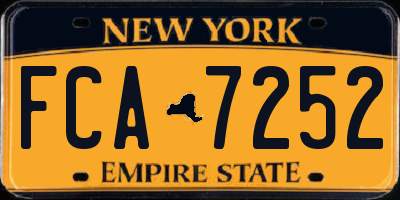 NY license plate FCA7252
