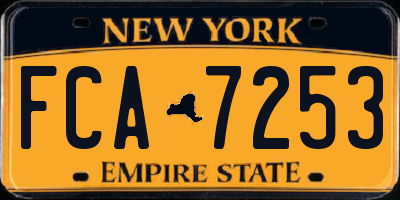 NY license plate FCA7253