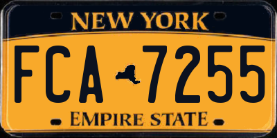 NY license plate FCA7255