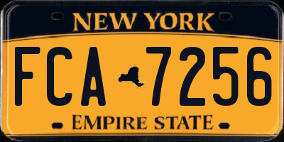 NY license plate FCA7256