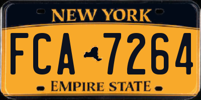 NY license plate FCA7264