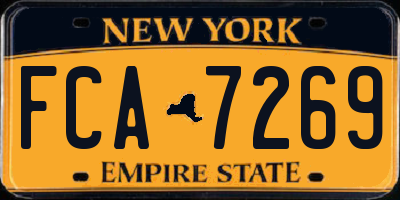 NY license plate FCA7269