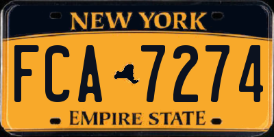 NY license plate FCA7274