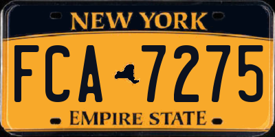 NY license plate FCA7275