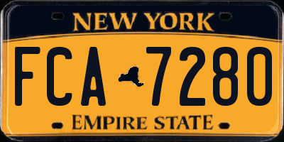 NY license plate FCA7280