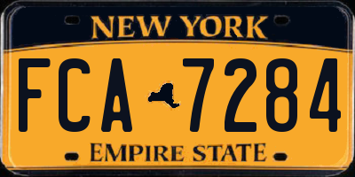 NY license plate FCA7284