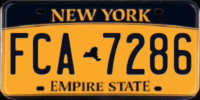 NY license plate FCA7286