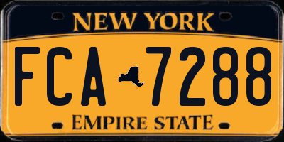 NY license plate FCA7288