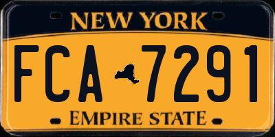 NY license plate FCA7291