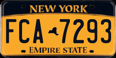 NY license plate FCA7293