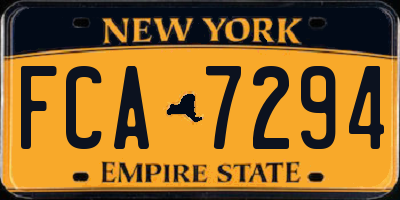 NY license plate FCA7294