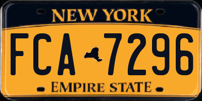 NY license plate FCA7296