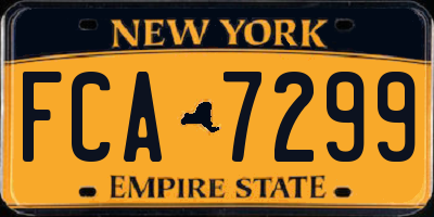 NY license plate FCA7299