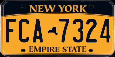 NY license plate FCA7324
