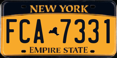 NY license plate FCA7331