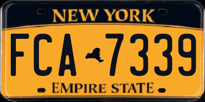 NY license plate FCA7339