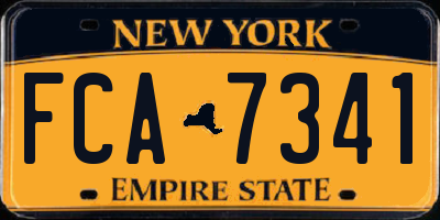 NY license plate FCA7341