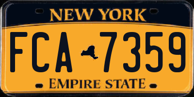 NY license plate FCA7359