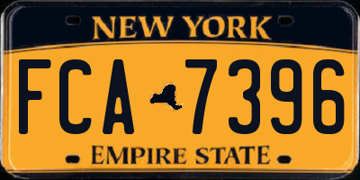 NY license plate FCA7396